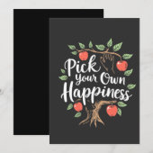 Kies je eigen geluk Apple Picking Season Herfst Aankondiging (Voorkant / Achterkant)