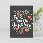 Kies je eigen geluk Apple Picking Season Herfst Kaart (Staand voorkant)