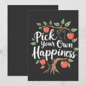 Kies je eigen geluk Apple Picking Season Herfst Kaart (Voorkant / Achterkant)