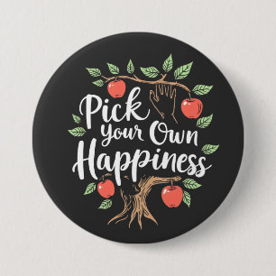 Kies je eigen geluk Apple Picking Season Herfst Ronde Button 7,6 Cm