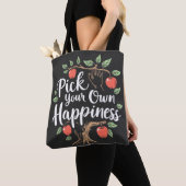 Kies je eigen geluk Apple Picking Season Herfst Tote Bag (Dichtbij)