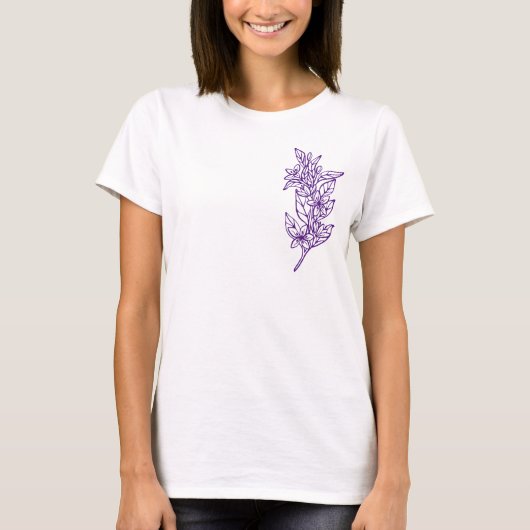 Kies Je Eigen Kleur Bloemen - Dames T-shirt (Voorkant)