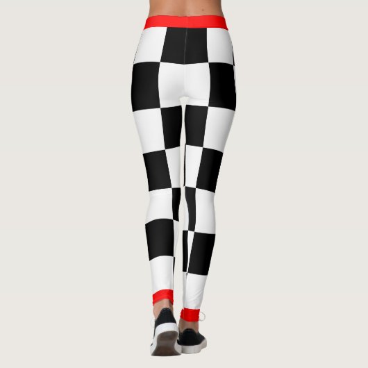 Kies je eigen kleur Canadian Maple Checkered Leggings (Achterkant)