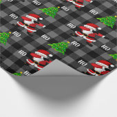 Kies je eigen kleur Funny Santa Claus Dabbing Cadeaupapier (Hoek)