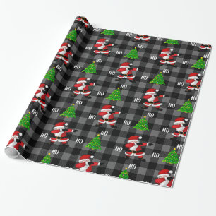 Kies je eigen kleur Funny Santa Claus Dabbing Cadeaupapier