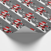 Kies je eigen kleur Funny Santa Claus Dabbing Cadeaupapier (Hoek)