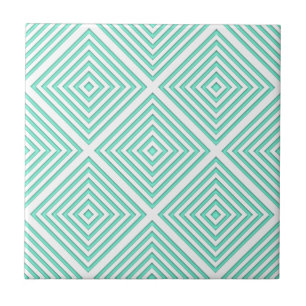 Kies je eigen kleur   Geometrische vierkanten Tegeltje