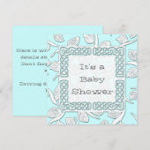 Kies je eigen kleur geweven rand baby aankondiging (Voorkant / Achterkant)