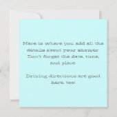 Kies je eigen kleur geweven rand baby aankondiging (Achterkant)