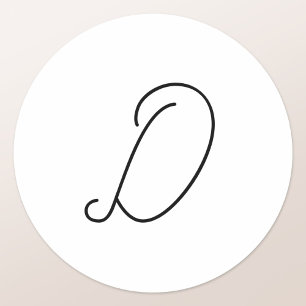 Kies Je Eigen Letter Lettertype: Alexandria Ronde Sticker