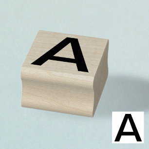 Kies Je Eigen Letter Lettertype: Folio Medium Rubberstempel