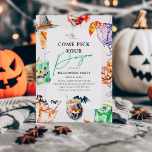Kies Je Gif Cocktail Volwassenen Halloween Feest Kaart