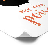 Kies je gif. Cute Halloween party drink Poster (Hoek)