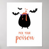 Kies je gif. Cute Halloween party drink Poster (Voorkant)