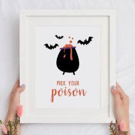 Kies je gif. Cute Halloween party drink Poster