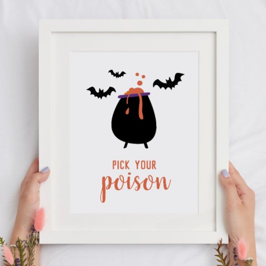 Kies je gif. Cute Halloween party drink Poster
