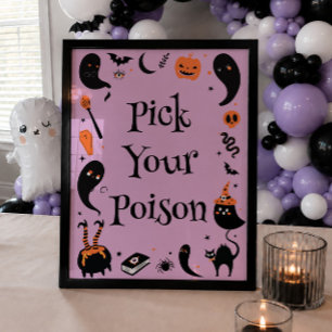 Kies Je Gif Halloween Baby Shower Drink Poster