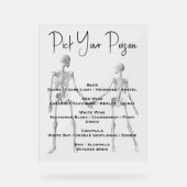 Kies Je Gif Skelet Trouwbar Menu Acryl Bord (Voorkant)