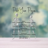 Kies Je Gif Skelet Trouwbar Menu Acryl Bord (Neutraal)