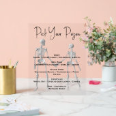 Kies Je Gif Skelet Trouwbar Menu Acryl Bord (Huwelijk)