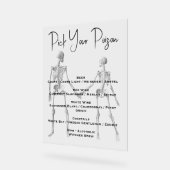 Kies Je Gif Skelet Trouwbar Menu Acryl Bord (Hoek)