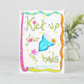 Kies je Heels Uitnodiging White (Staand voorkant)