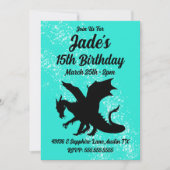 Kies Je Kleur Draak Silhouet Uitnodiging (Voorkant)