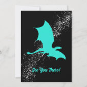 Kies Je Kleur Draak Silhouet Uitnodiging (Achterkant)