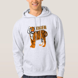 Kies je kleur l Geweldige tijger print Zwart Hoodie