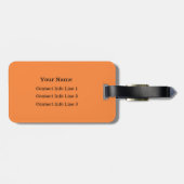 KIES JE KLEUR of Oranje Monogram Tas Bagagelabel (Achterkant horizontaal)