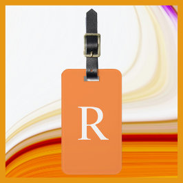 KIES JE KLEUR of Oranje Monogram Tas Bagagelabel