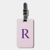 KIES JE KLEUR of Roze Monogramtas  Bagagelabel (Voorkant verticaal)