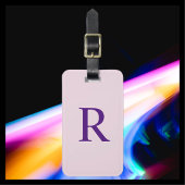 KIES JE KLEUR of Roze Monogramtas  Bagagelabel