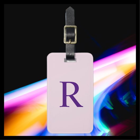 KIES JE KLEUR of Roze Monogramtas  Bagagelabel