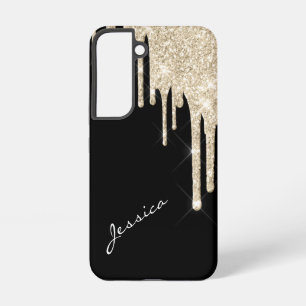 Kies Je Kleur Ster Glitter Zilver Druppels Samsung Galaxy Hoesje