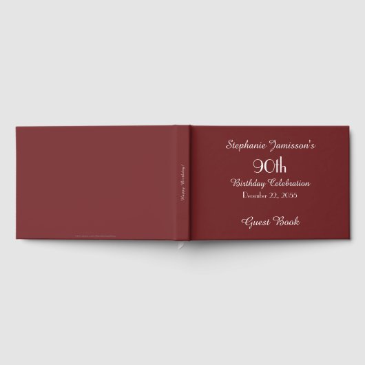KIES JE KLEUR Verjaardagsfeest Herinnering/Gastenb Gastenboek (Volledig)