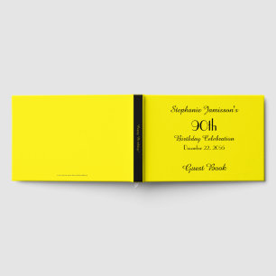 KIES JE KLEUR Verjaardagsfeestje Geel Geheugen Gastenboek
