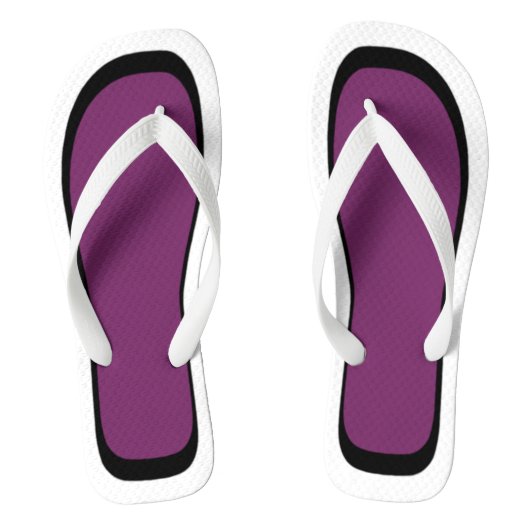 Kies Je Kleur Wit/Zwart Trim Flip Flops (Voetbed)
