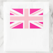 Kies je kleuren Union Jack Rechthoekige Sticker (Tas)