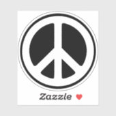 Kies je kleuren Vredessymbool Cirkel Sticker (Vel)