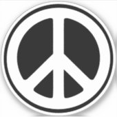 Kies je kleuren Vredessymbool Cirkel Sticker (Voorkant)