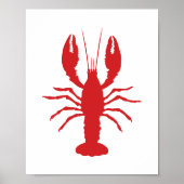 Kies Je Kreeft Kleur Silhouet Vorm Poster (Voorkant)