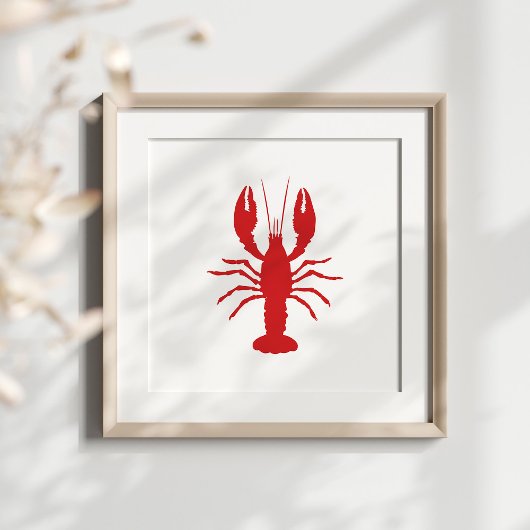 Kies Je Kreeft Kleur Silhouet Vorm Poster