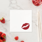 Kies je lippenstift kleur kiss print servet (Insitu)