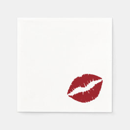 Kies je lippenstift kleur kiss print servet