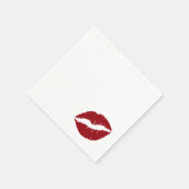 Kies je lippenstift kleur kiss print servet (Hoek)