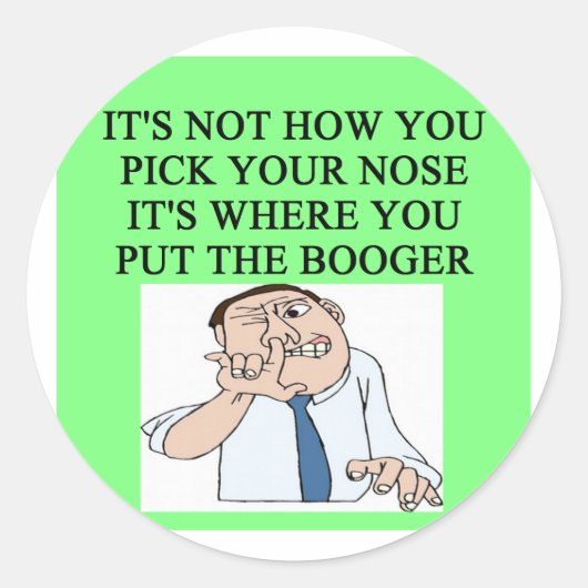 Kies je neus ronde sticker (Voorkant)
