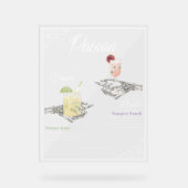 Kies je Poison Skelet Bride & bruidegom Cocktails Acryl Bord (Voorkant)