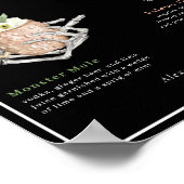 Kies je Poison Skelet Bride & bruidegom Cocktails Poster (Hoek)