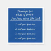 Kies je schoolkleuren Afstuderen Fun Facts Nap Servet (Voorkant)